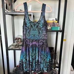 Kaleidoscope Mermaid Tank Skater Dress Blackmilk